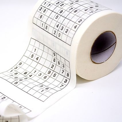 Photo papier toilette avec sudoku
